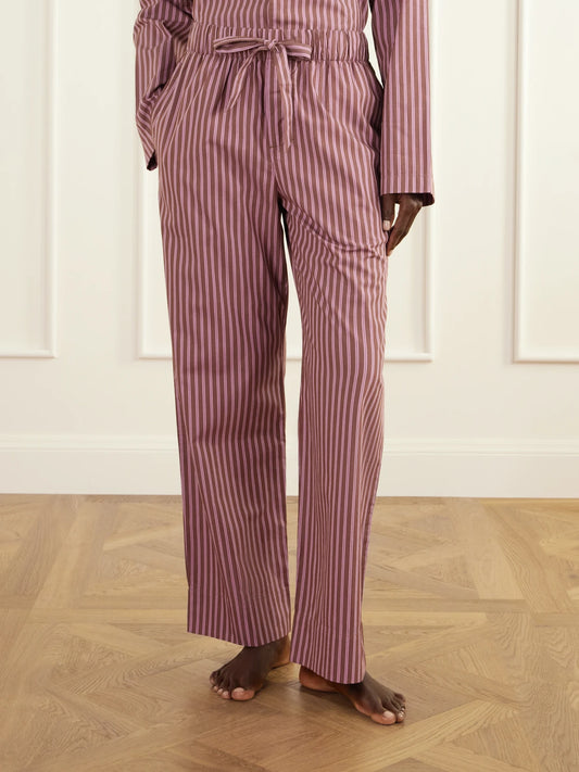 TEKLA Striped Organic Cotton-poplin Pajama Set