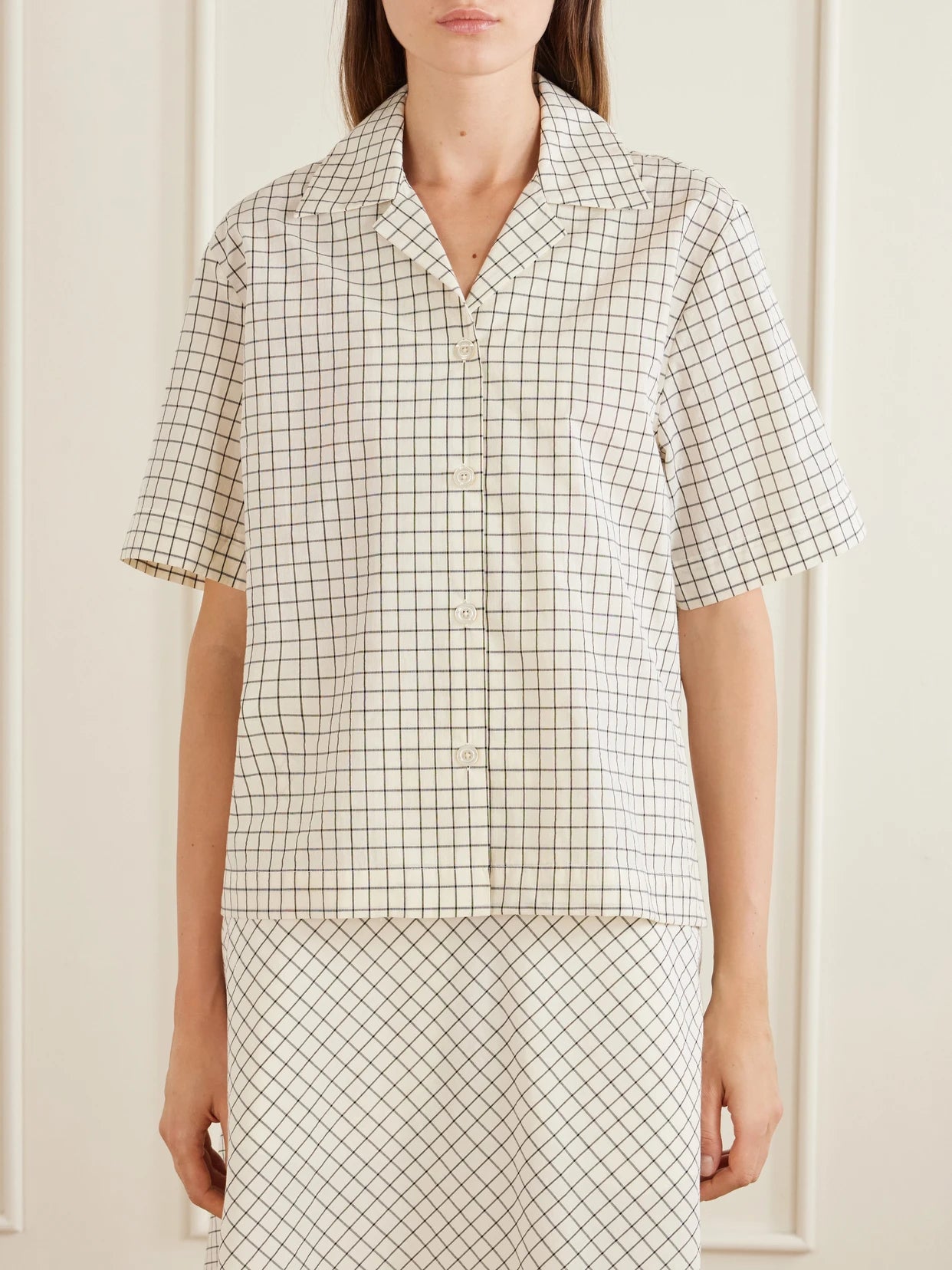 Checked Cotton-blend Shirt