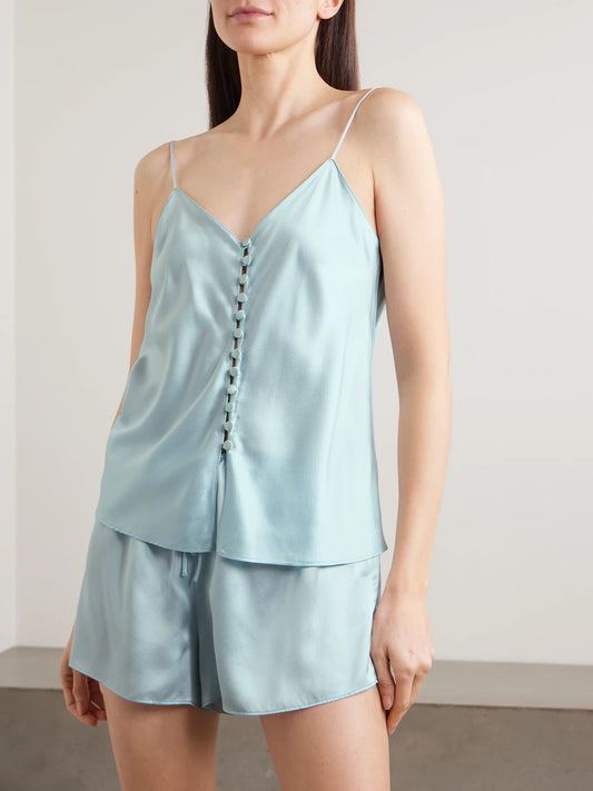 Etta Silk-satin Pajamas