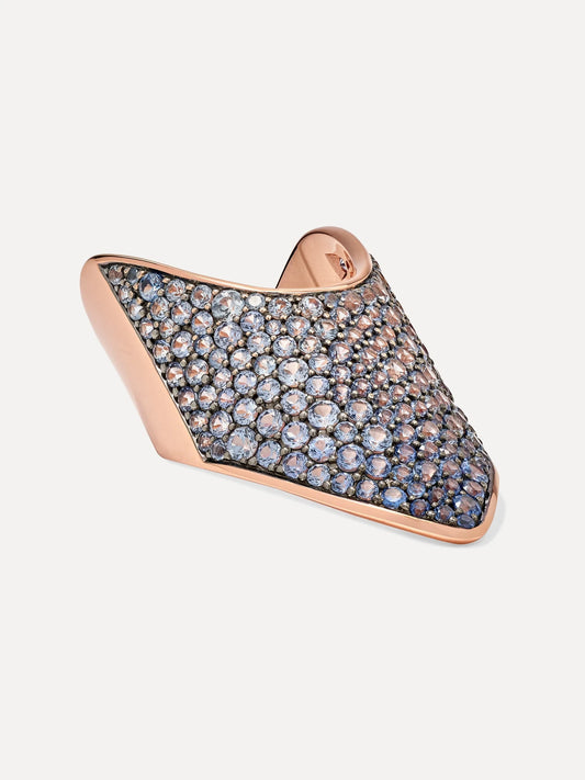 Diane Kordas 18-karat Rose Gold Sapphire Ring