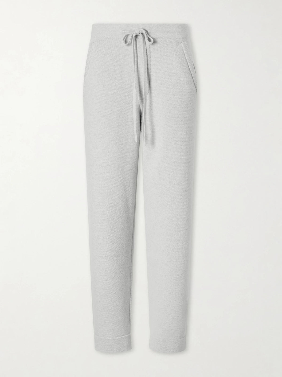 God's True Zinc Cashmere Straight-leg Drawstring Pants