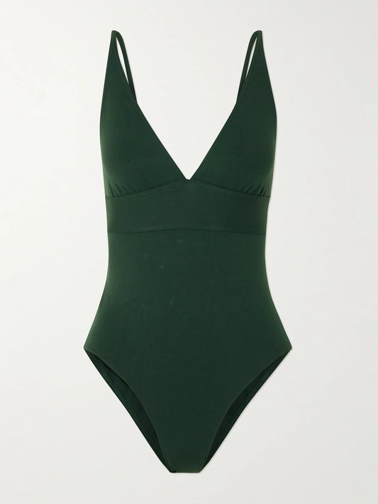 Image of Swimwear. Product name - Les Essentiels Larcin Swimsuit in Green colour by brand - Eres