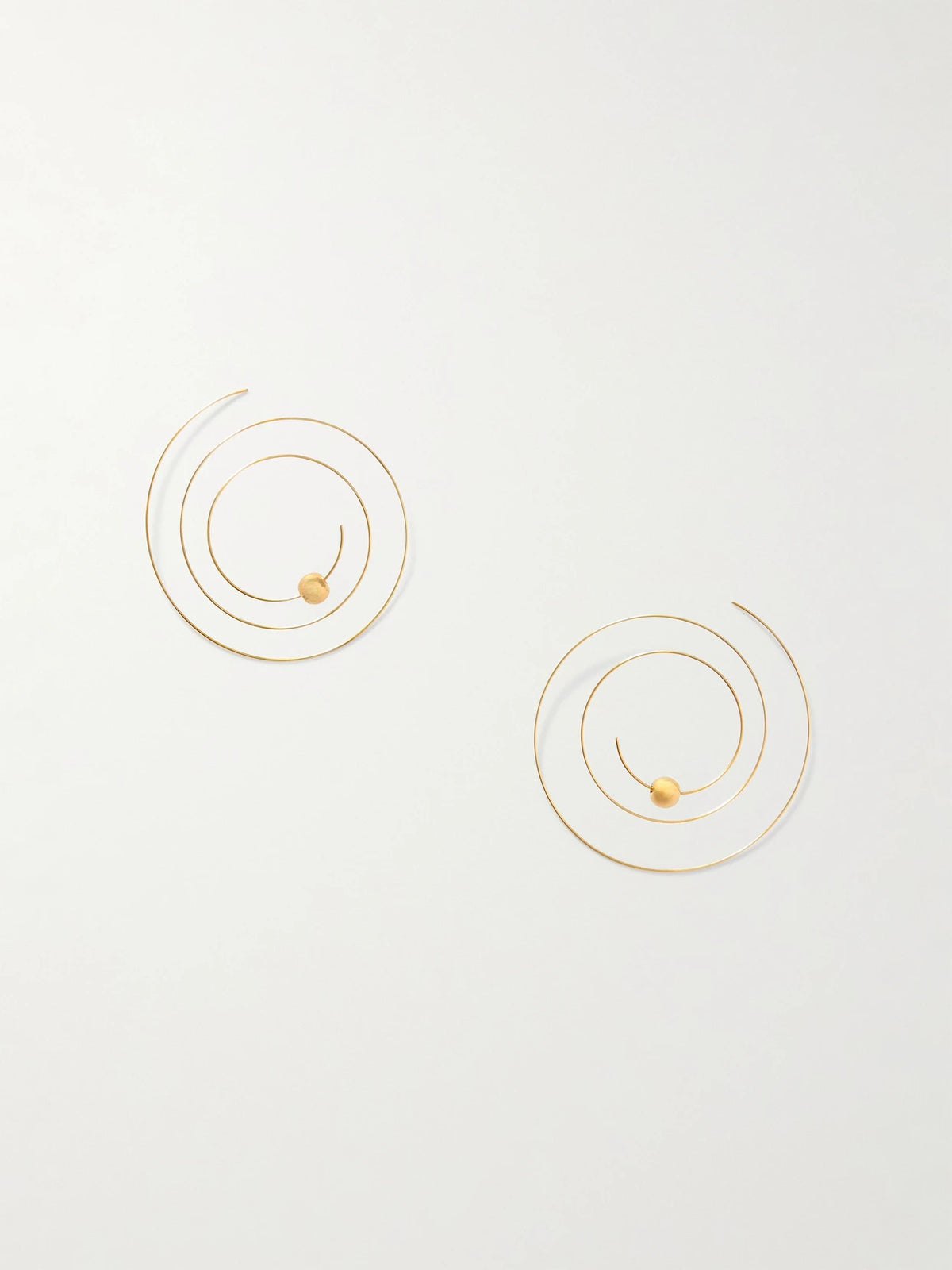 Thin Spiral Gold-tone Earrings