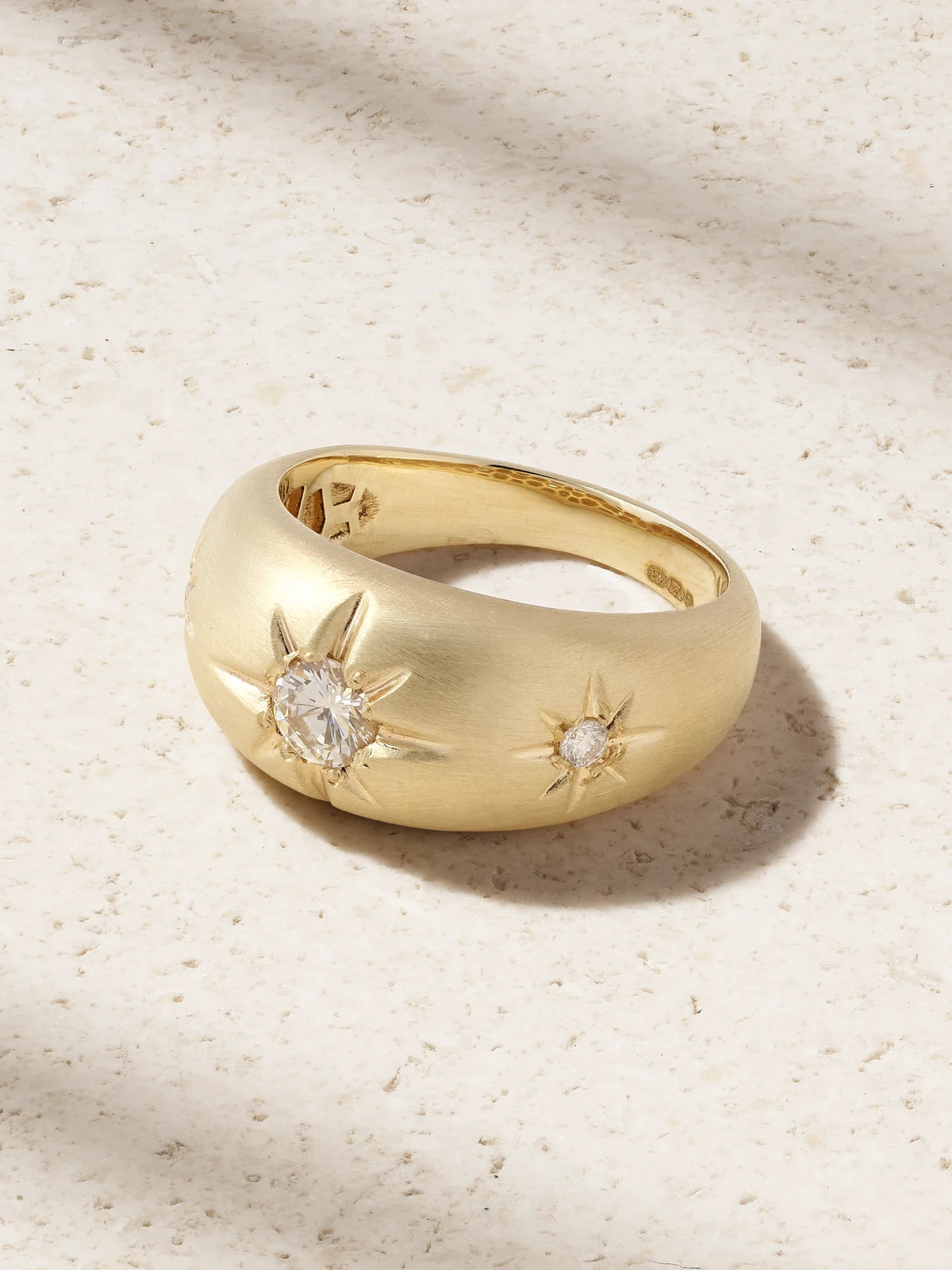 Starburst 14-karat Gold Diamond Ring