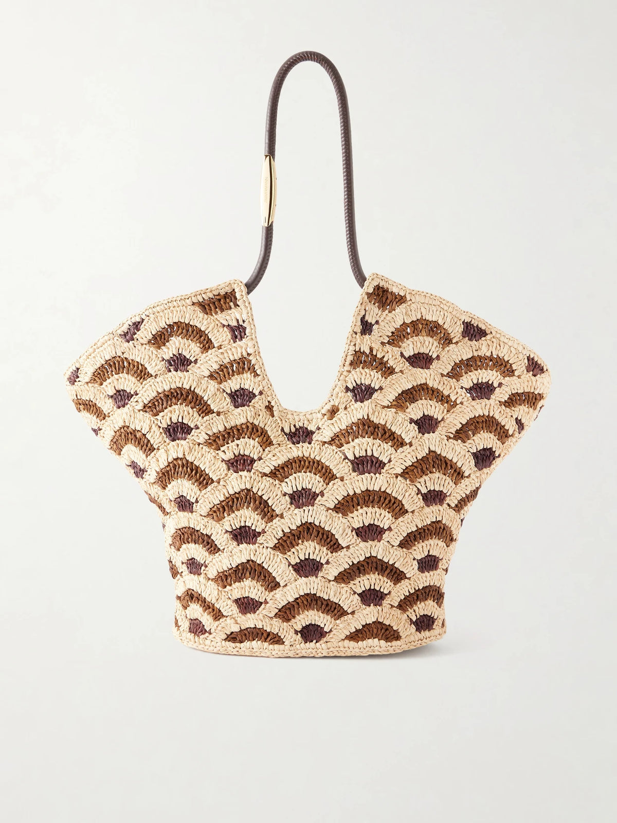 Zimmermann Goldentime Embellished Leather-trimmed Raffia Tote