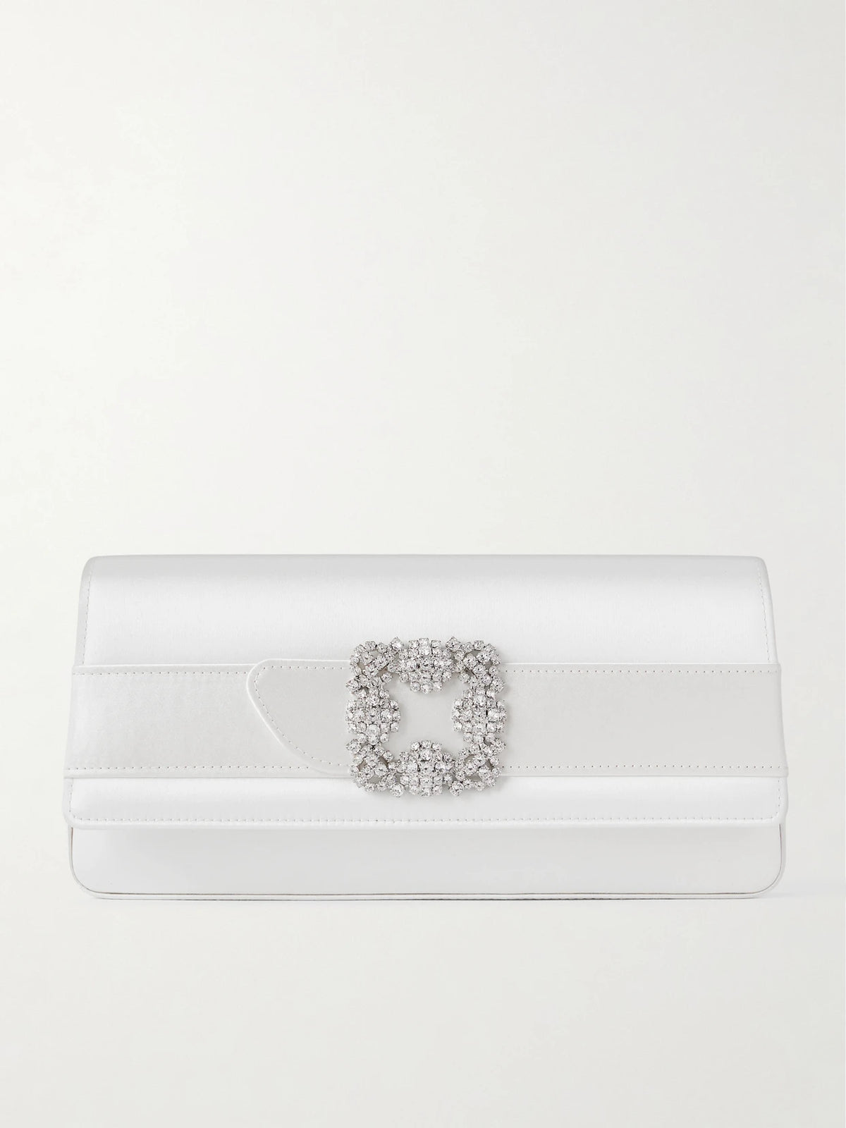 Gothisi Crystal-embellished Satin Clutch