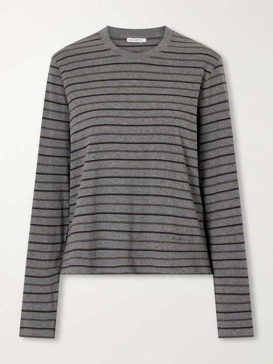 KALLMEYER Wynn Striped Cotton-jersey T-shirt
