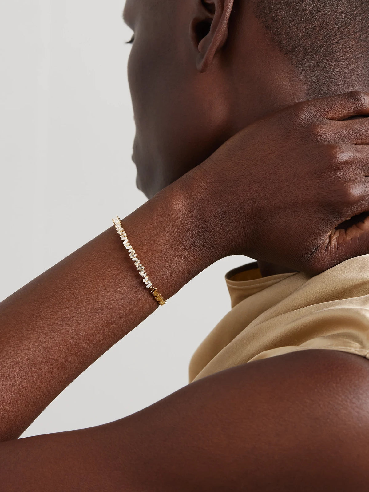 Image of Bracelets. Product name - 18-karat Gold Diamond Cuff in Multi colour by brand - Suzanne Kalan