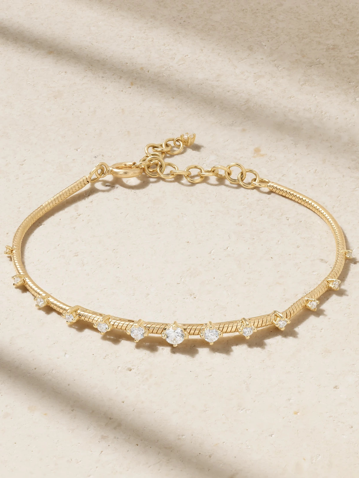 Parallel 18-karat Gold Diamond Bracelet