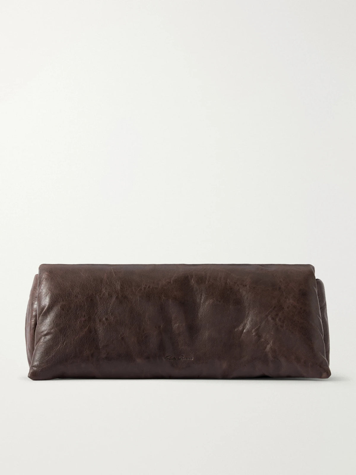 Rick Owens Crinkled-leather Clutch