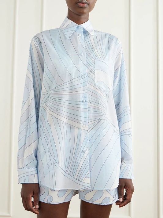 PUCCI Printed Cotton-muslin Shirt