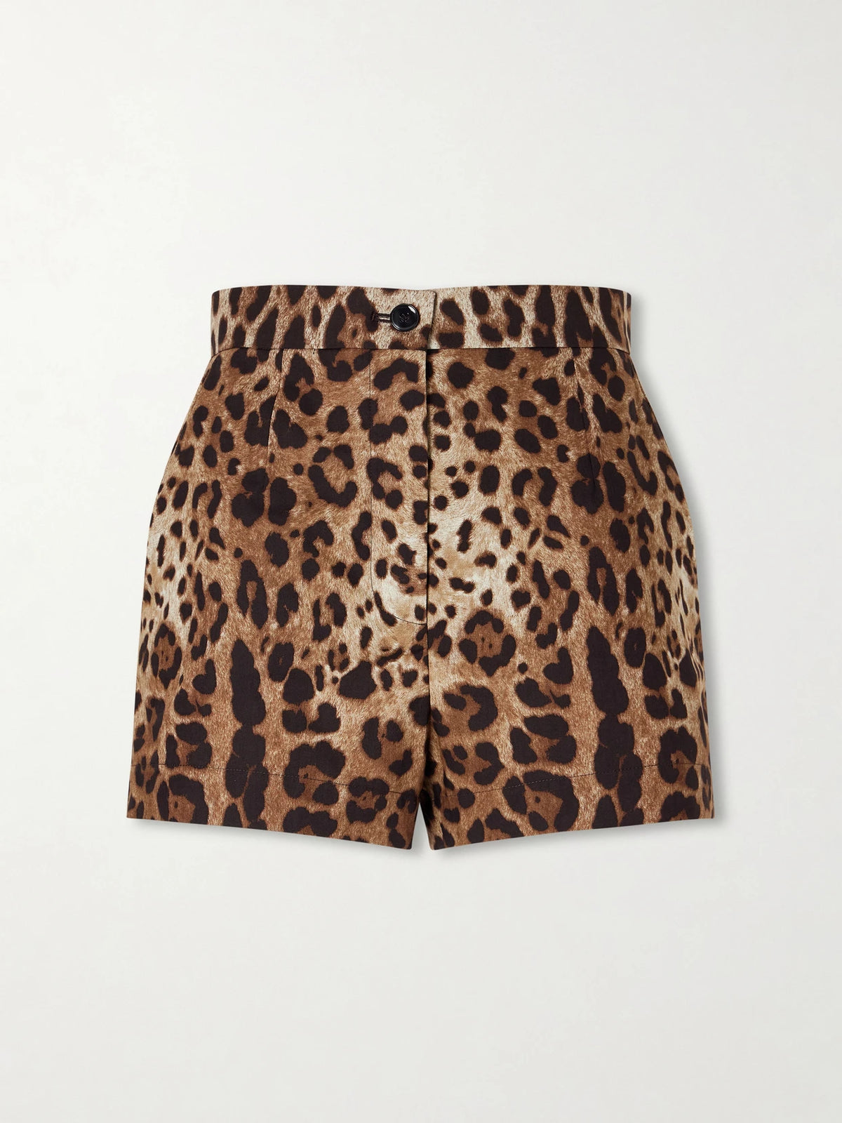 Dolce & Gabbana Leopard-print High-rise Cotton Shorts