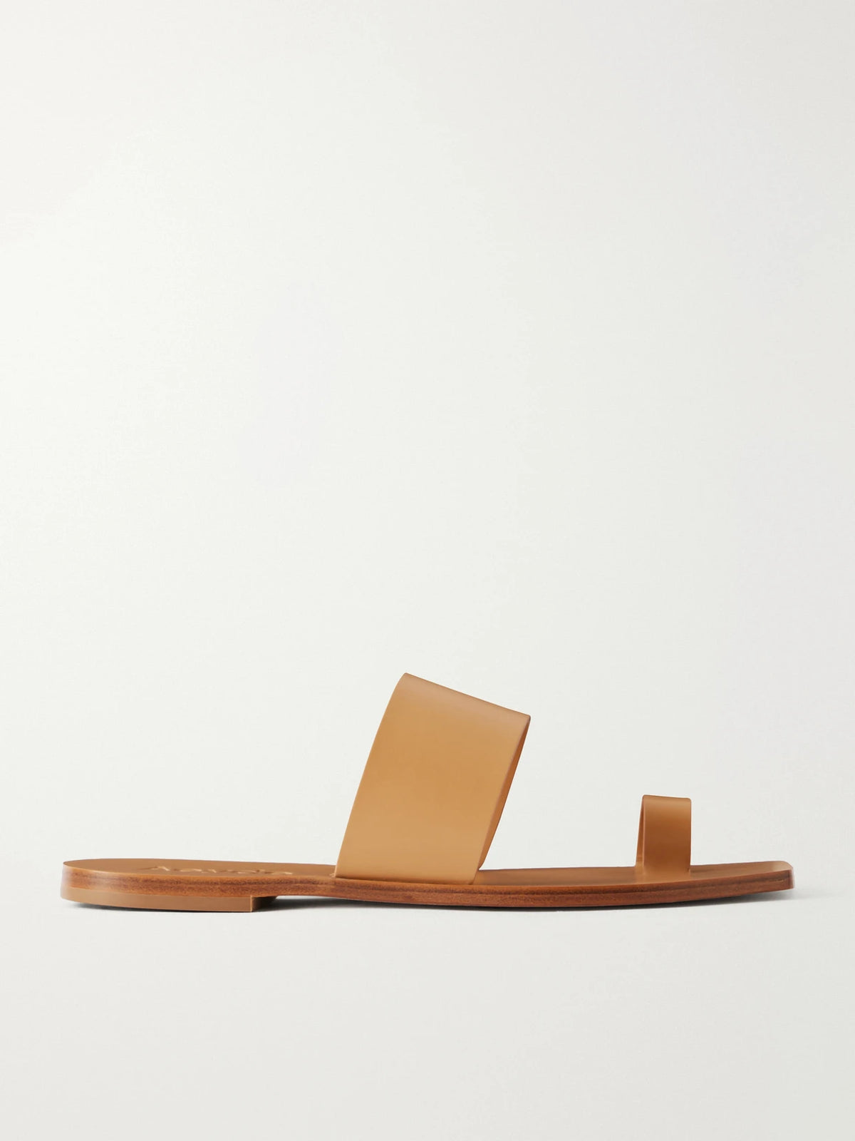 Sibel Leather Flat Sandals