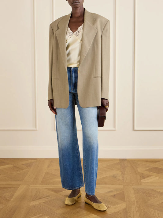 Image of Flats. Product name - Woven Lurex Ballet Flats in Gold colour by brand - Stella McCartney
