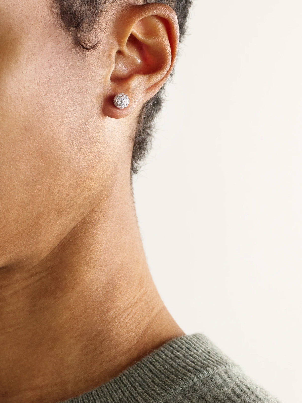 Image of Earrings. Product name - Gumball 18-karat White Gold Diamond Earrings in Silver colour by brand - Irene Neuwirth