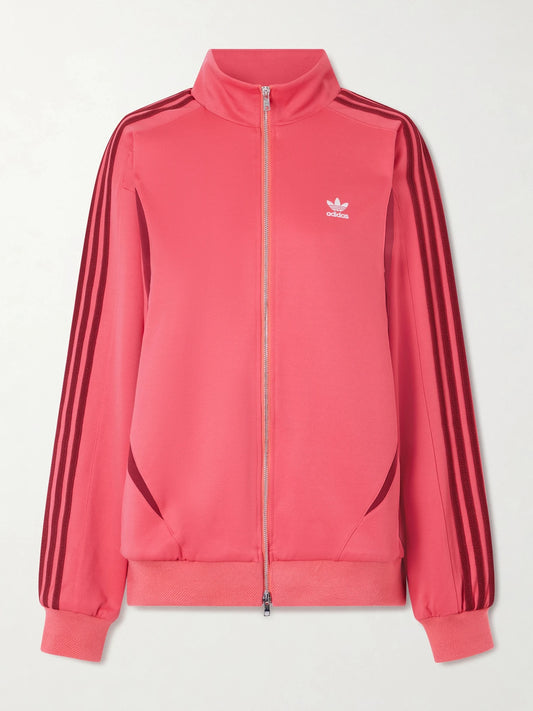 Image of Coats & Jackets. Product name - + Wales Bonner Jersey Track Jacket in Pink colour by brand - adidas Originals