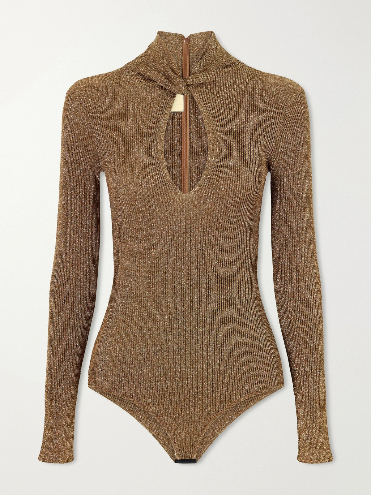 Valentino Garavani Knotted Lurex Bodysuit