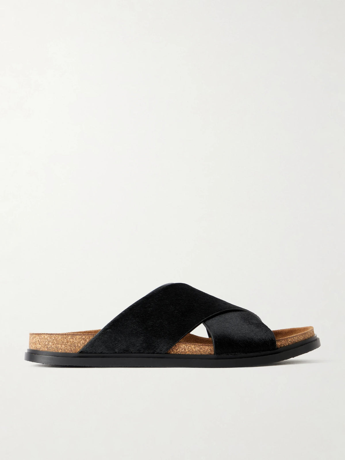 Cross Pony Hair Sandals