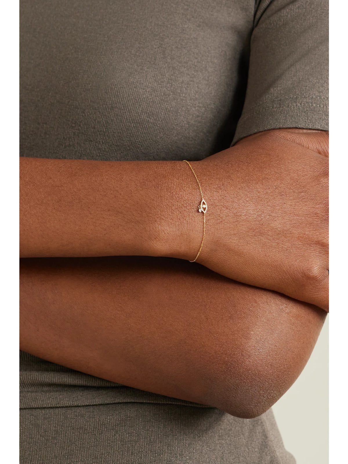 Image of Bracelets. Product name - Evil Eye 18-karat Gold Diamond Bracelet in Multi colour by brand - Persée