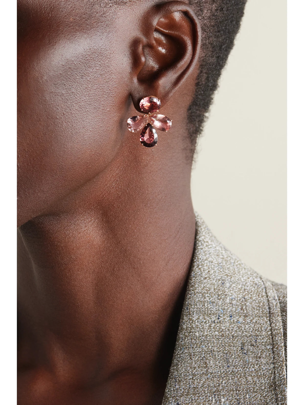 Image of Earrings. Product name - Gemmy Gem 18-karat Rose Gold Tourmaline Earrings in Pink colour by brand - Irene Neuwirth