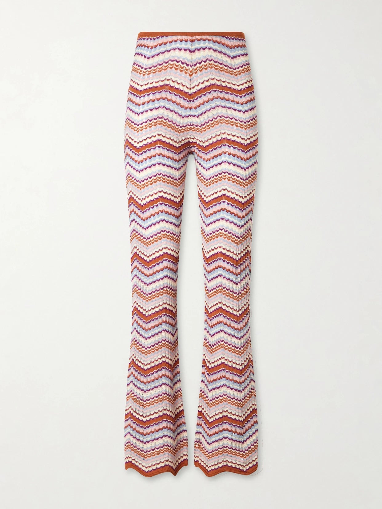 Boni Striped Chocheted Cotton Straight-leg Pants