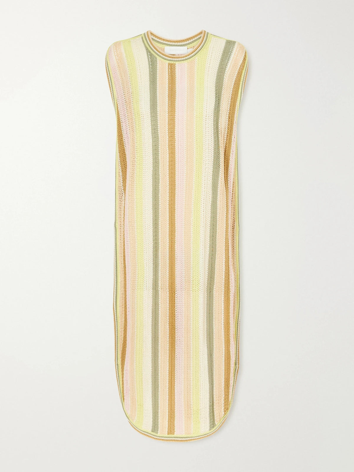 Indra Striped Crocheted Cotton Coverup