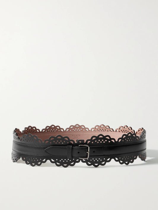 Laser-cut Leather Belt