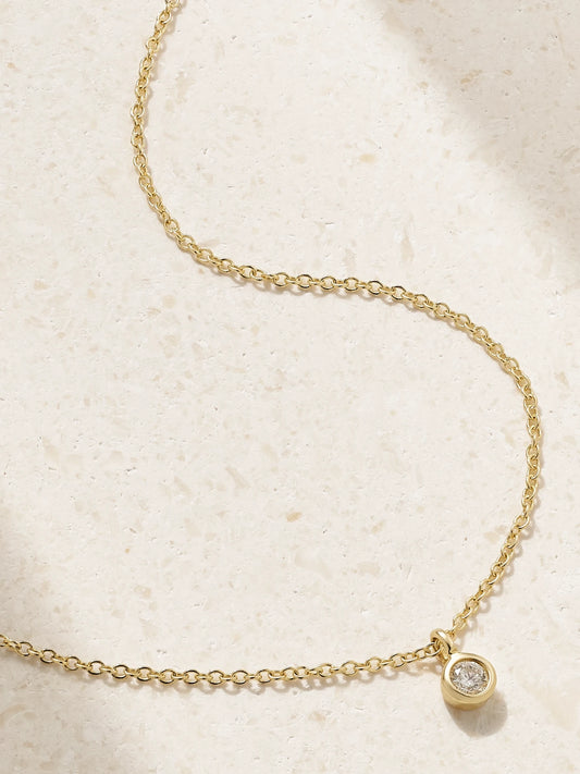 Essential 14-karat Gold Diamond Necklace