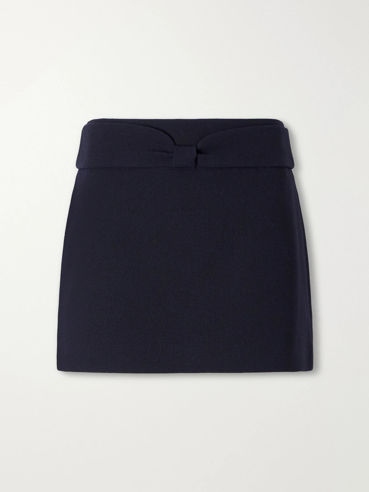SHUSHU/TONG Bow-detailed Wool-ponte Mini Skirt