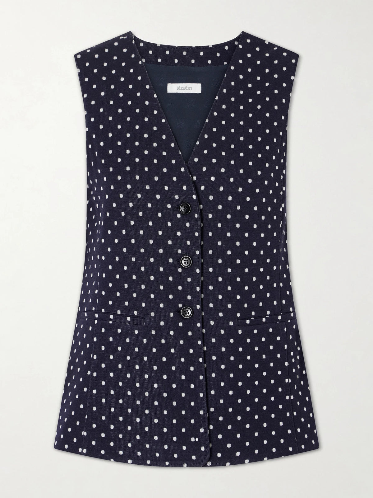 Max Mara Polka-dot Woven Waistcoat