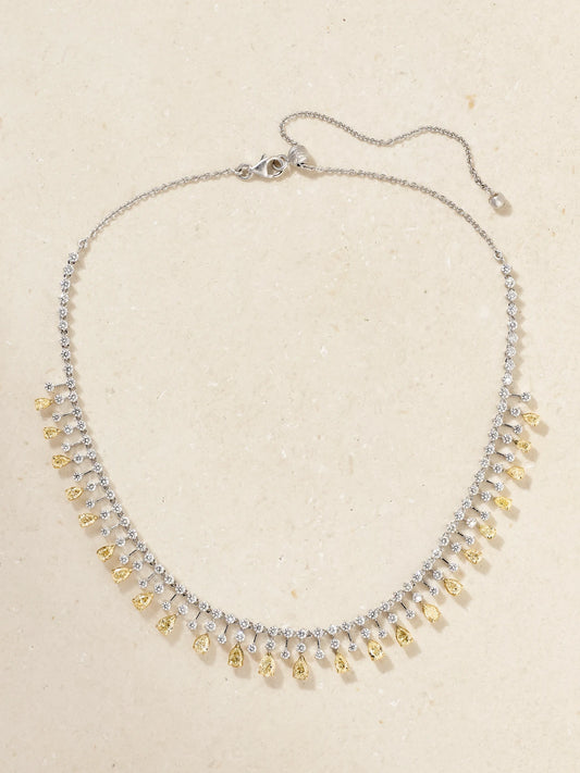 Classic Canary 18-karat White And Yellow Gold Diamond Necklace