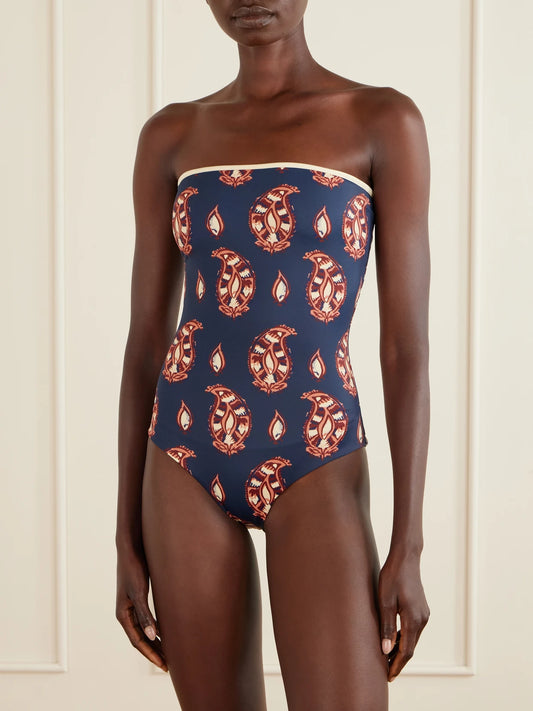 Alta Mar Printed Strapless Swimsuit