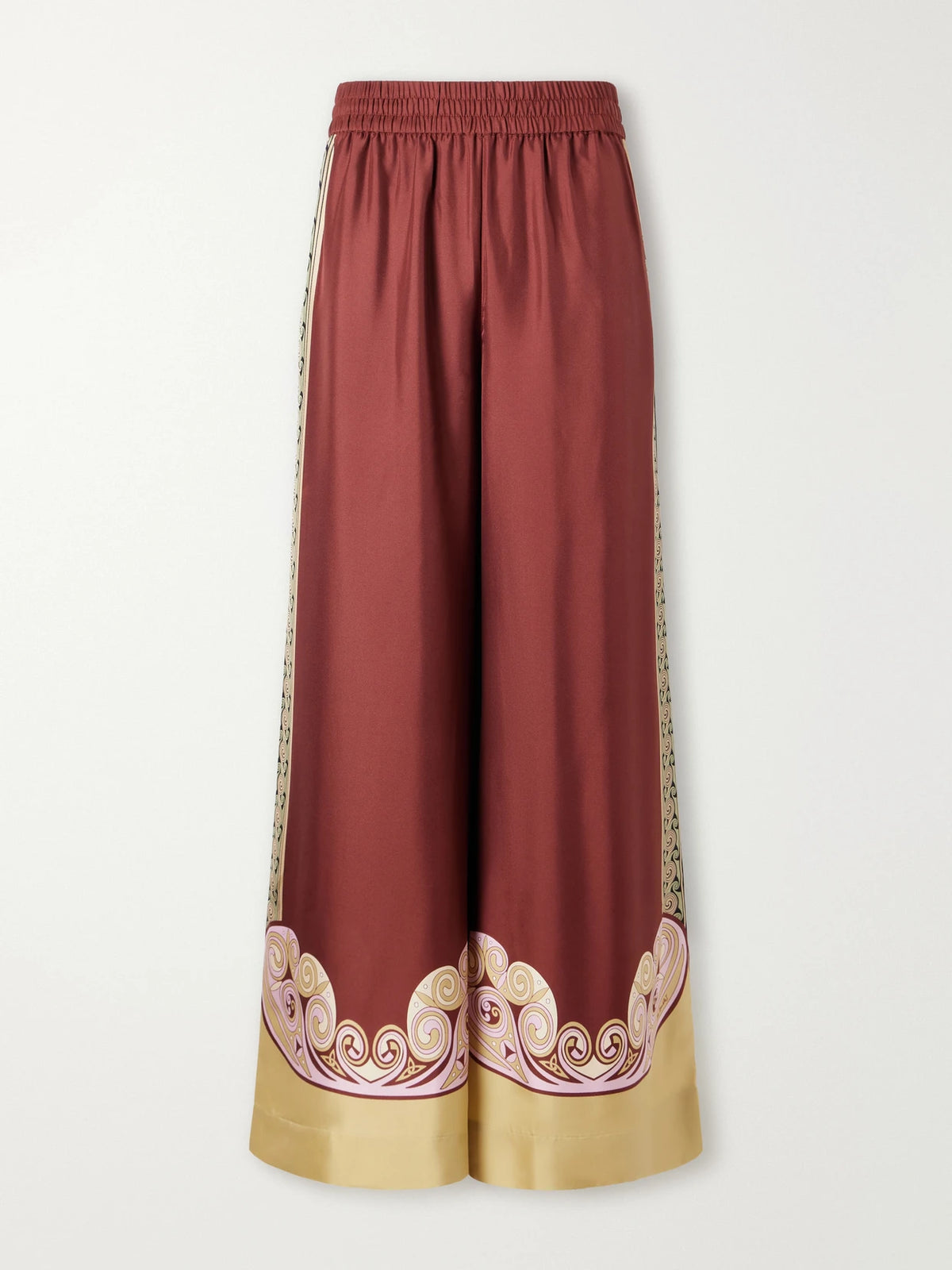 La DoubleJ Palazzo Printed Silk-twill Wide-leg Pants