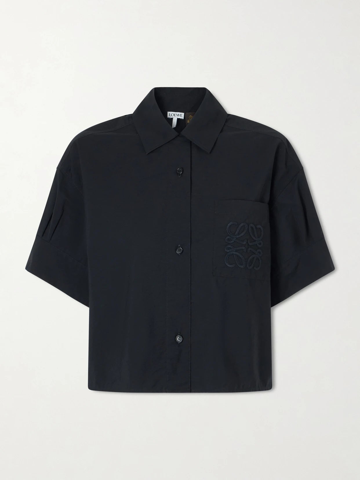 + Paula's Ibiza Anagram-embroidered Cotton-blend Shirt