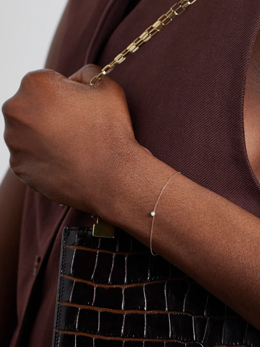 Image of Bracelets. Product name - Danaé Gold Diamond Bracelet in Multi colour by brand - Persée