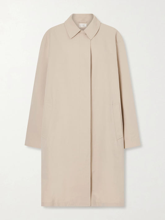 Image of Coats & Jackets. Product name - Dayton Cotton Coat in Beige colour by brand - The Row