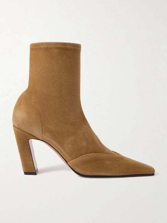 KHAITE Nevada Suede Ankle Boots