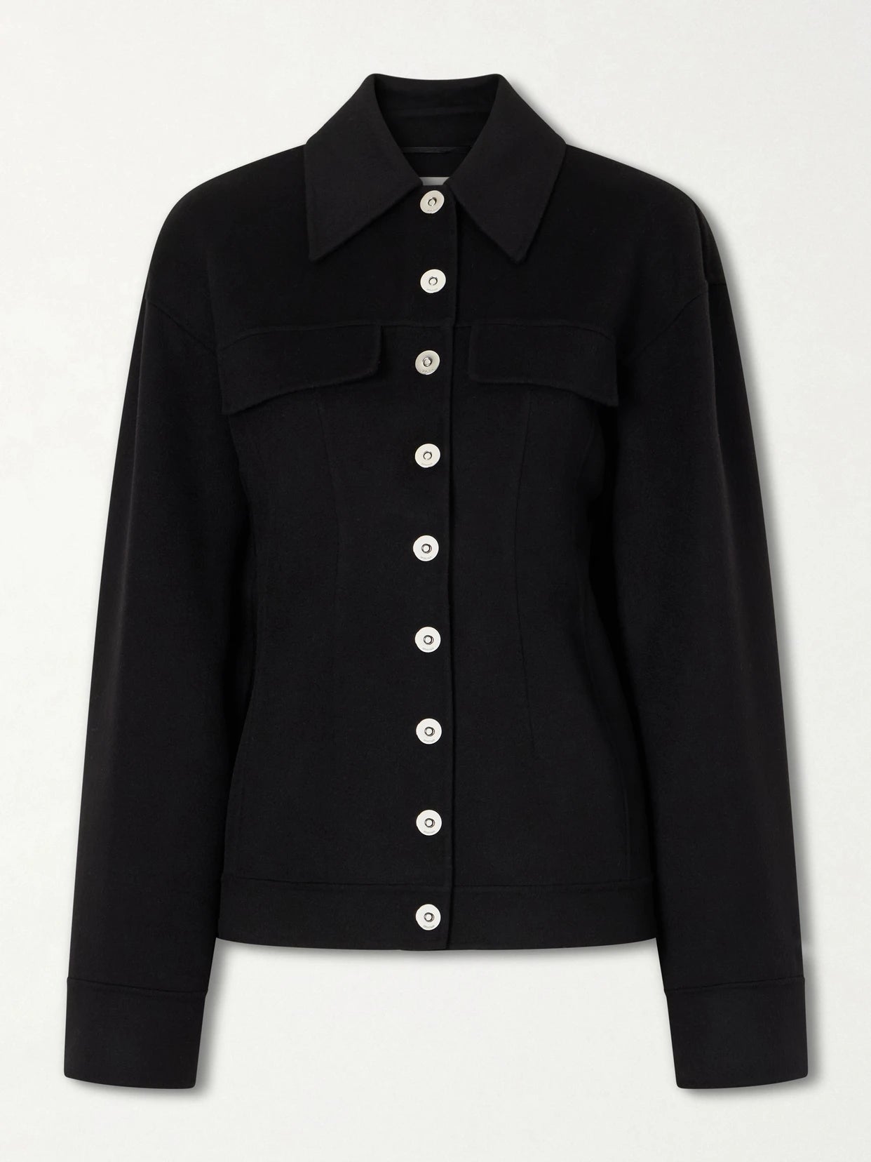 Image of Coats & Jackets. Product name - Arena Wool Coat in Black colour by brand - Sportmax