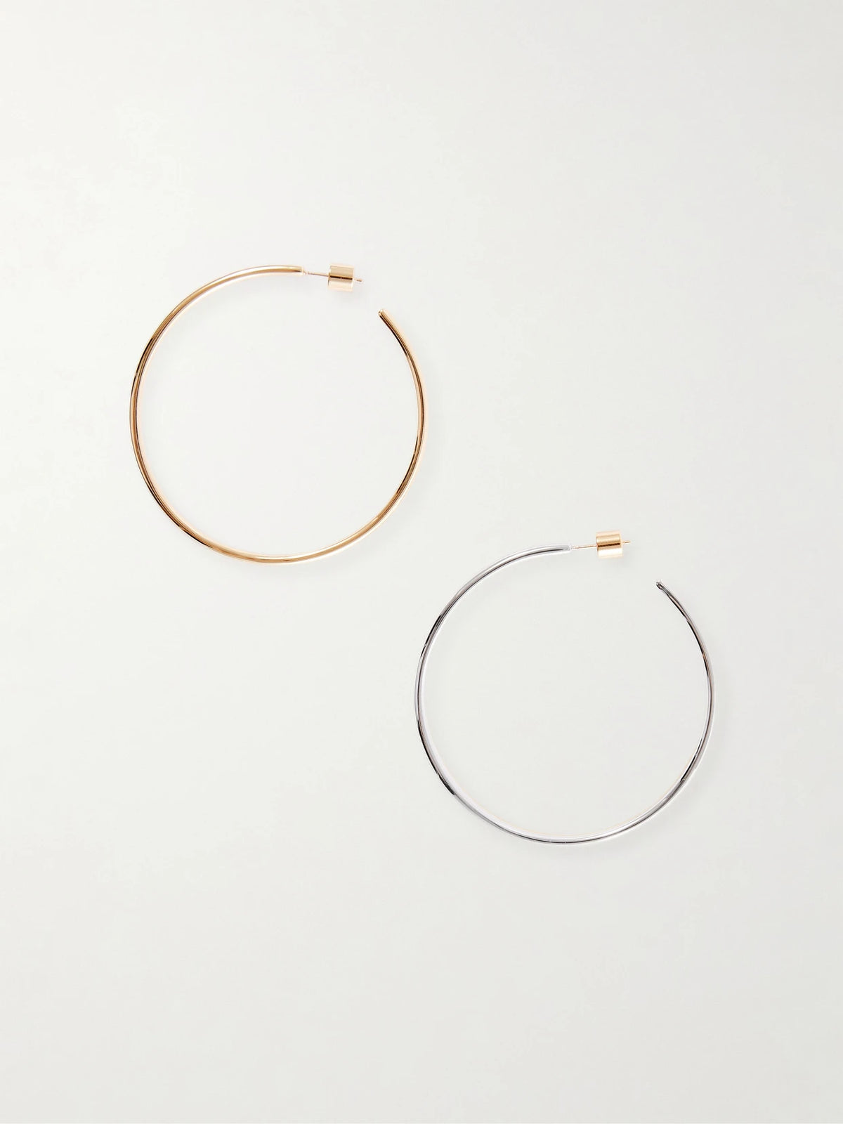 Thread Gold And Silver-tone Hoop Earrings