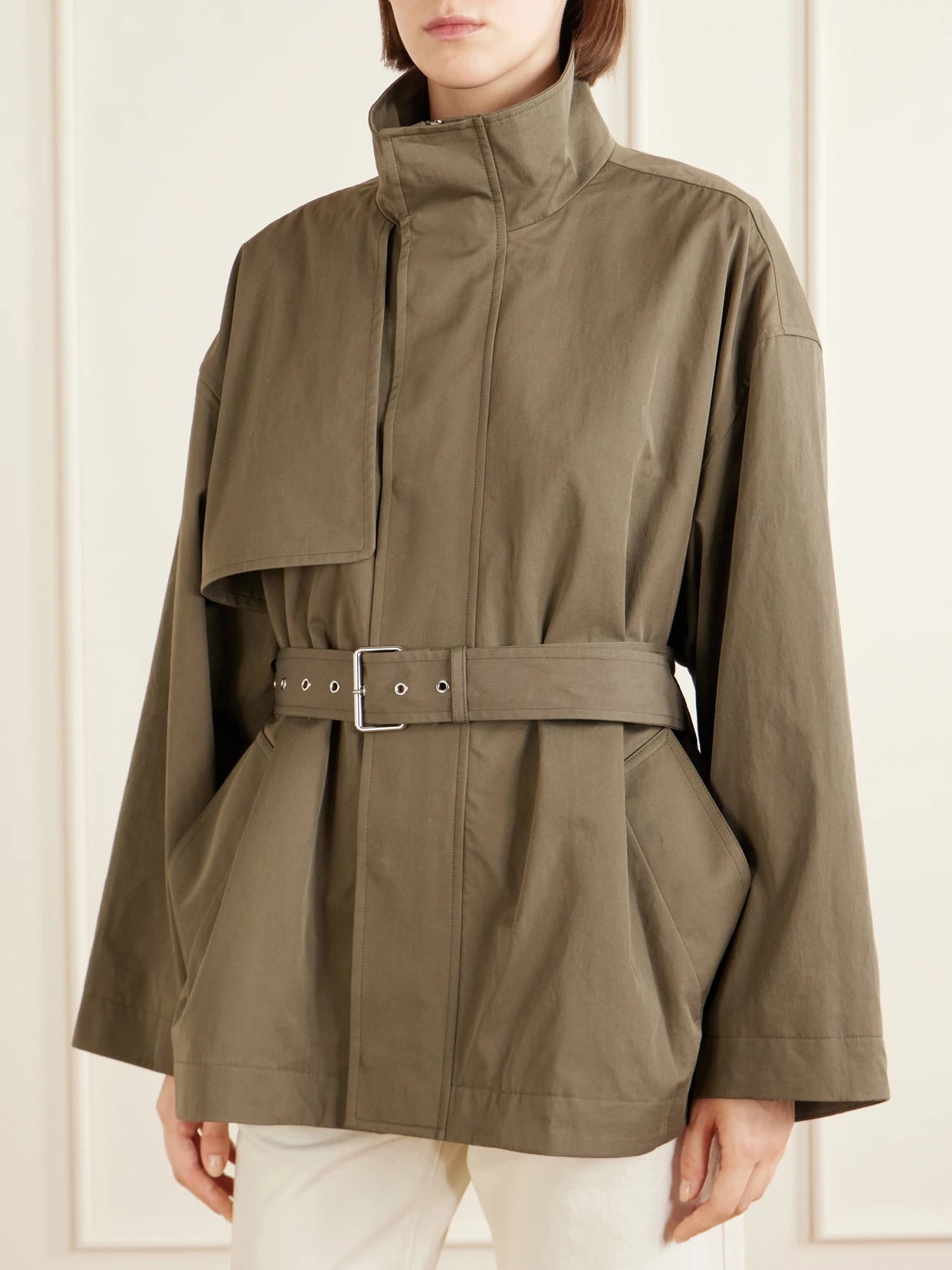 The Short Field Belted Cotton-twill Jacket