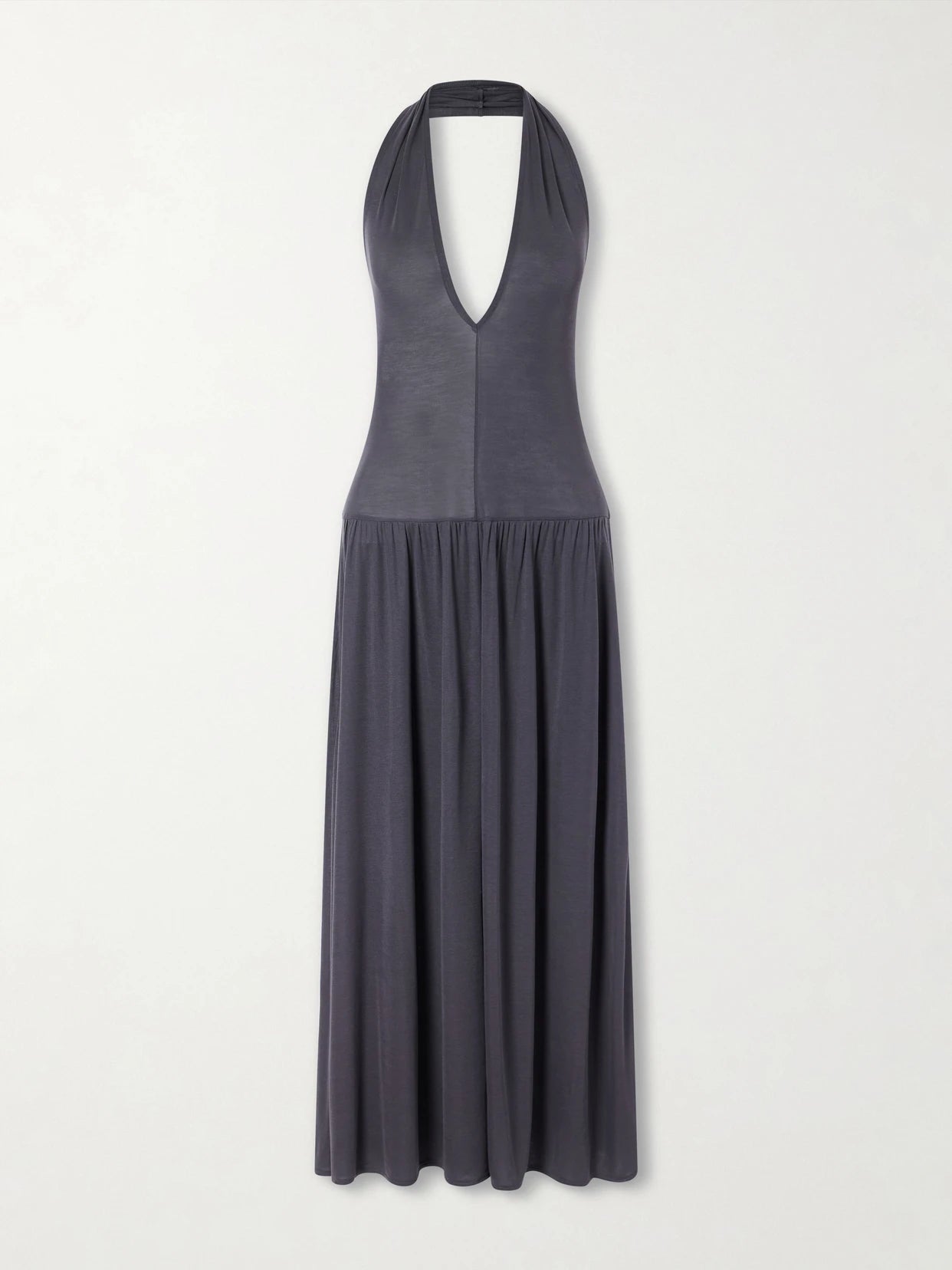 Tencel Lyocell Halterneck Midi Dress