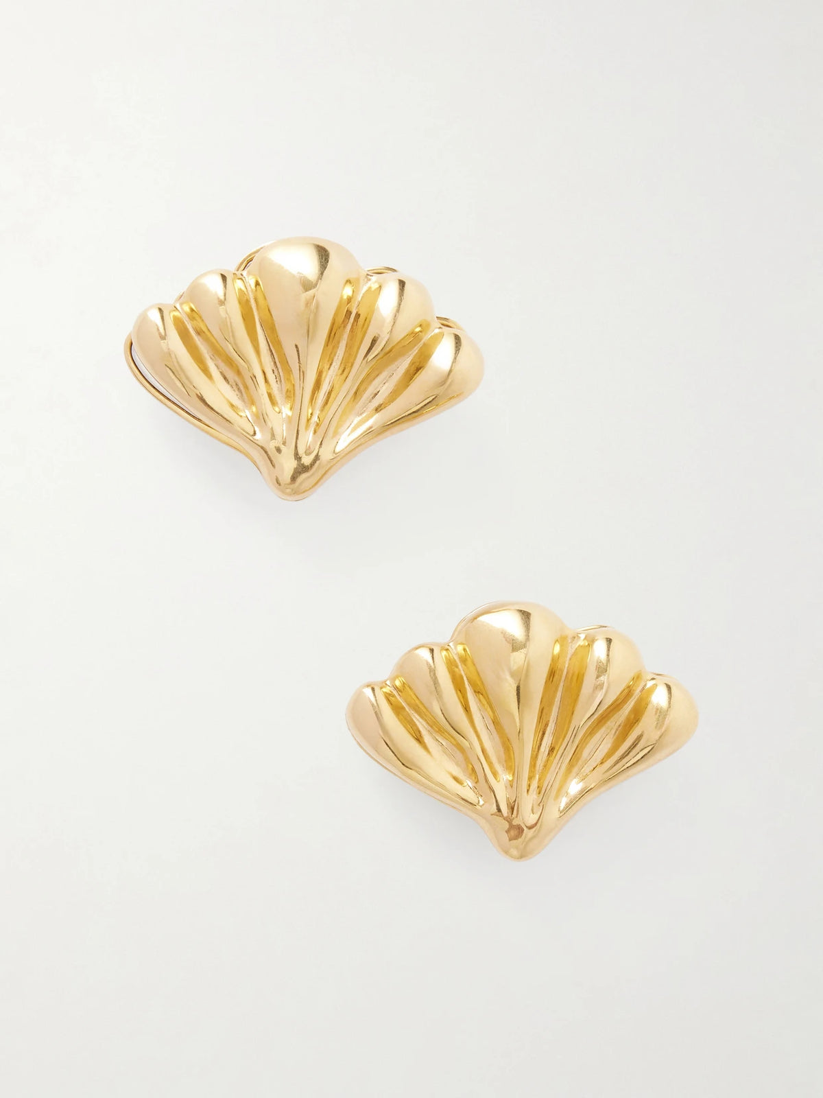 Gold-pleated Earrings