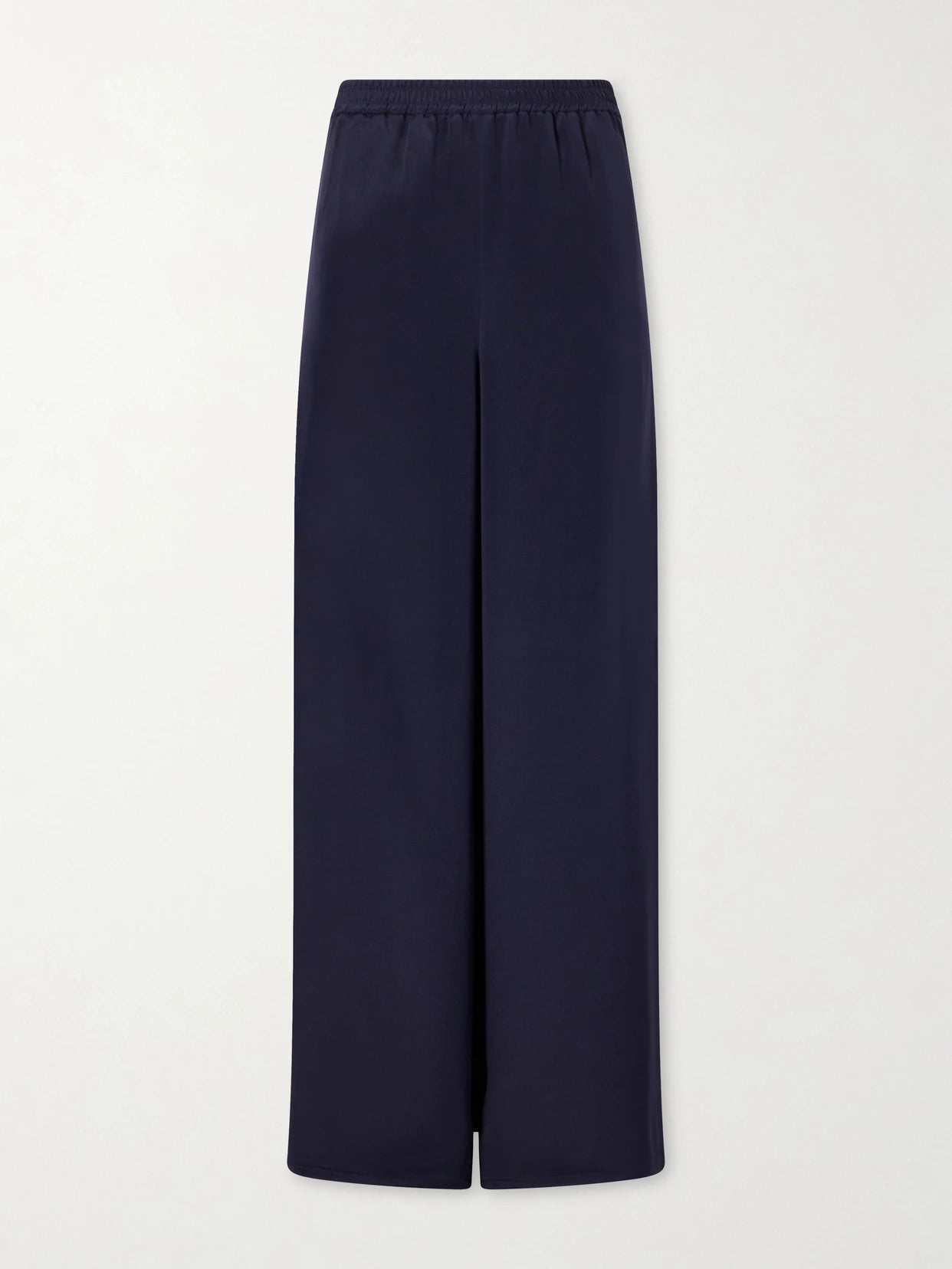 Logo-embroidered Silk Wide-leg Pants