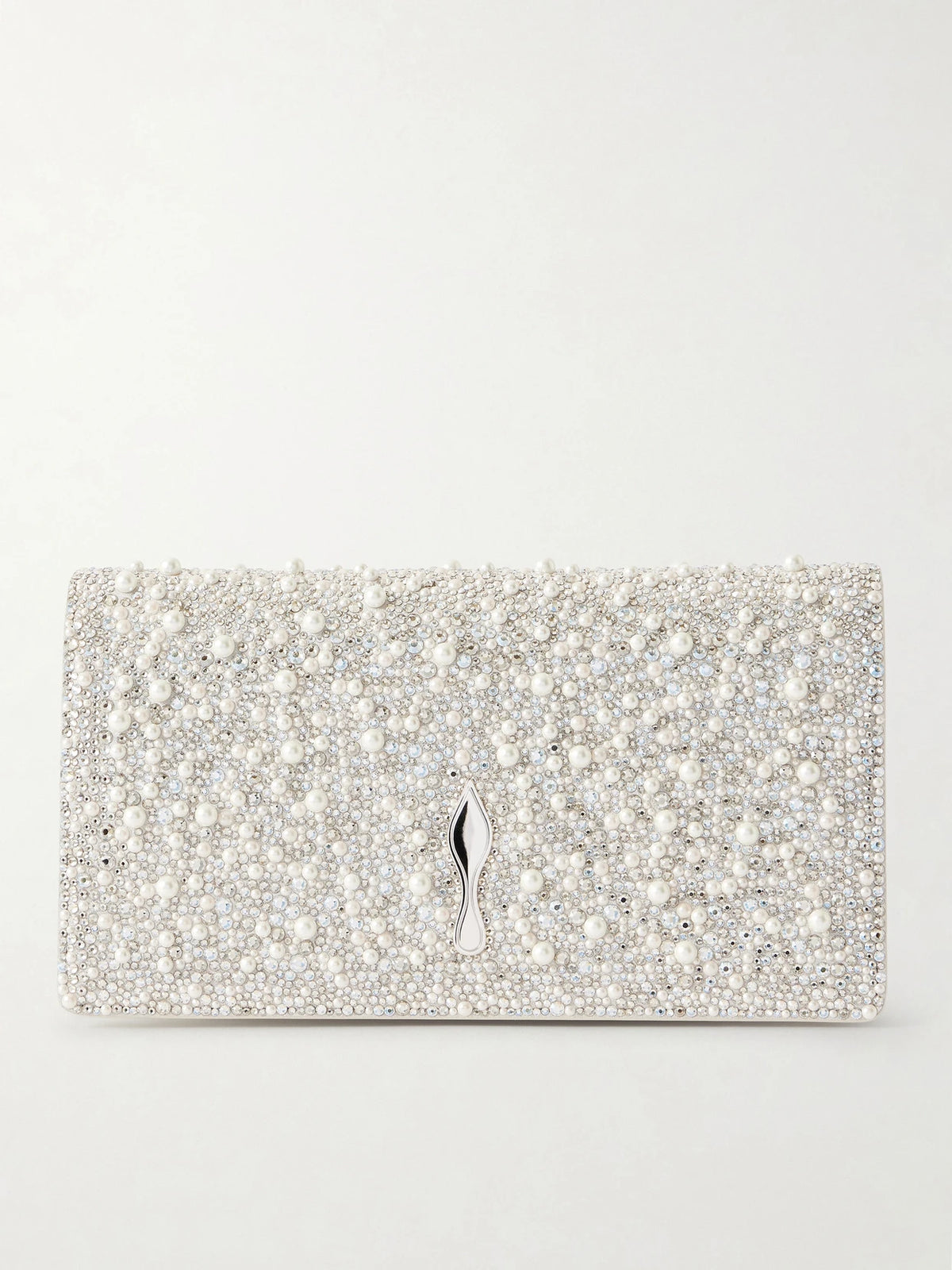 Bettina Embellished Metallic Leather Clutch