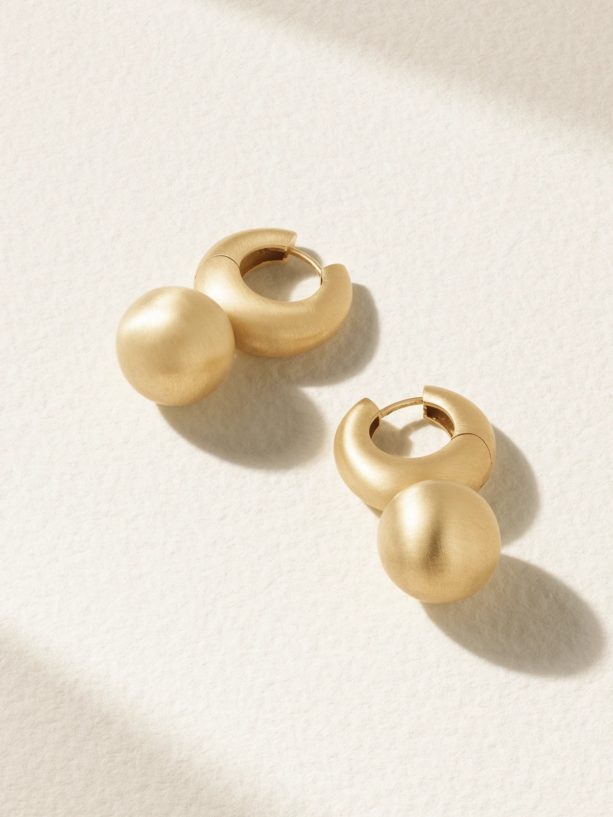 Gumball Puffed Huggies 18-karat Gold Earrings