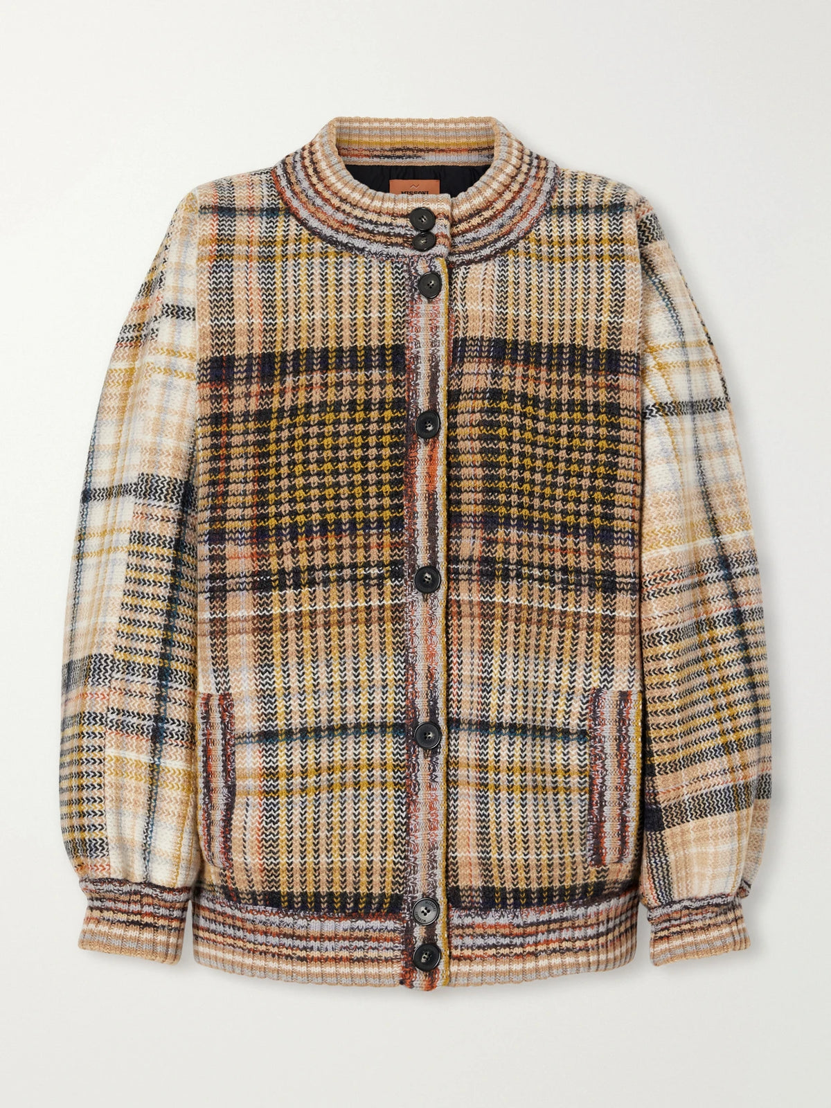 Missoni Padded Checked Wool Bomber Jacket