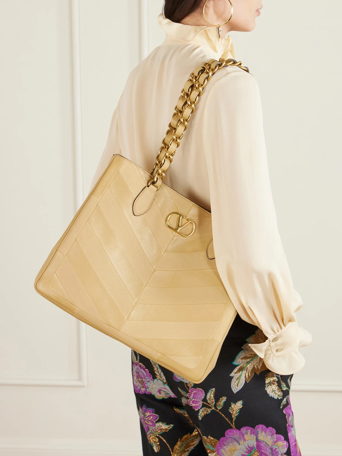 Jean Paneled Leather Tote