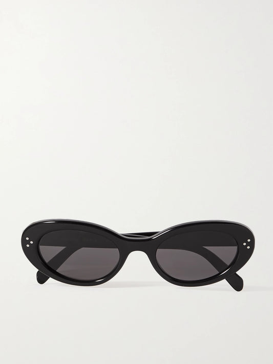 CELINE Eyewear Oval-frame Acetate Sunglasses