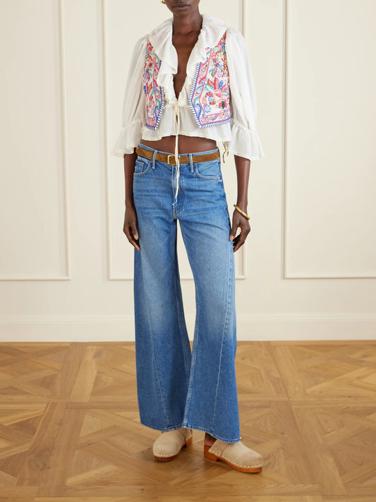 Image of Coats & Jackets. Product name - Embroidered Cotton Vest in Multi colour by brand - Etro