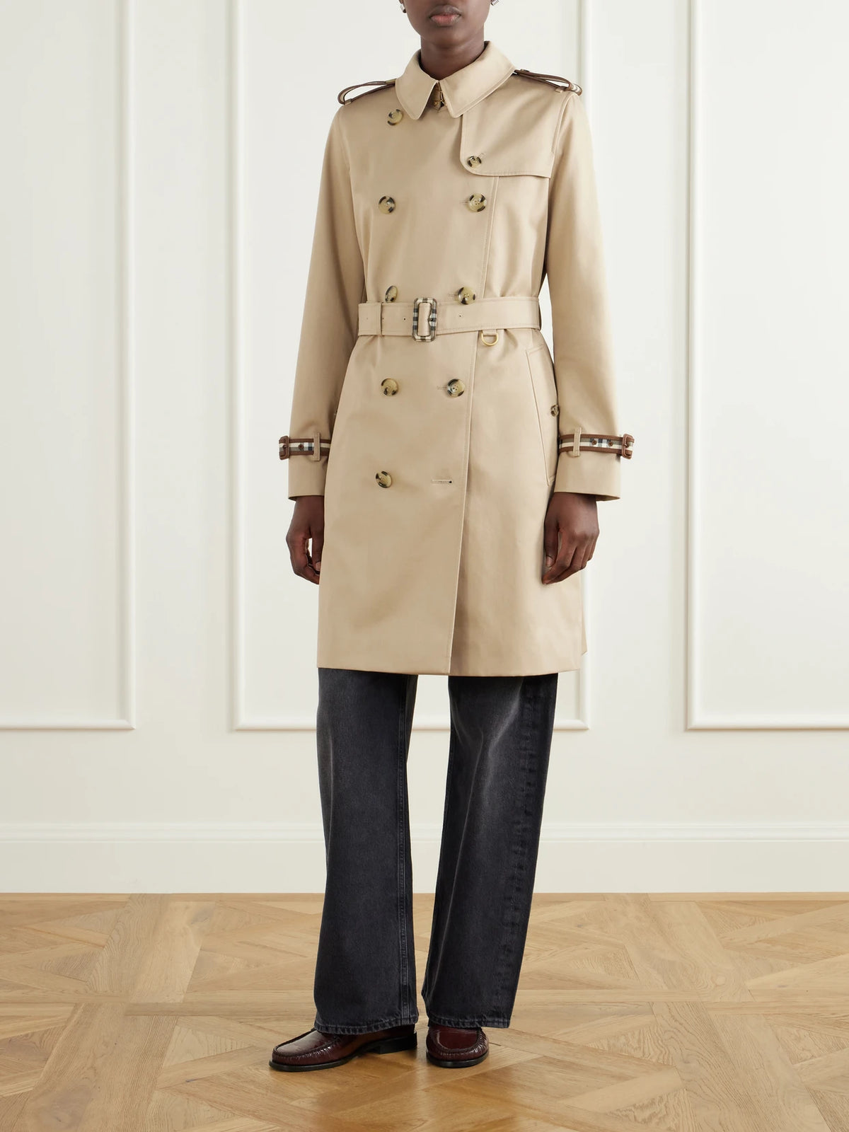 Burberry Kensington Belted Double-breasted Cotton-gabardine Trench Coat